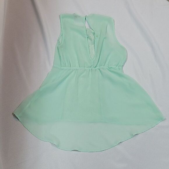 Pretty Aqua Colored Blouse By Lily Rose! - Picture 4 of 6